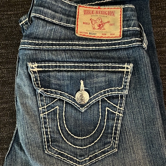 Woman’s size 25 True Religion jeans - Picture 4 of 5